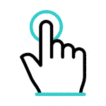 Image of a button being clicked